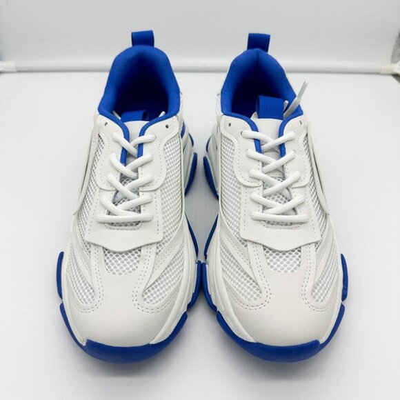 BRAND NEW IN BOX Steve Madden Women's Possession Sneaker White/Blue - Picture 5 of 7